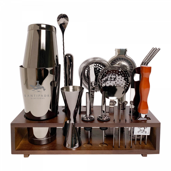 20 Piece Stainless Steel Cocktail Shaker Set Bartender Kit, with