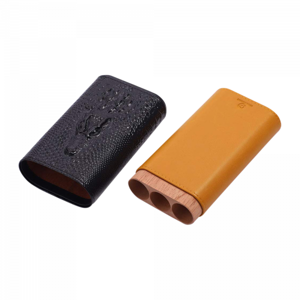3-Cigar Leather Case