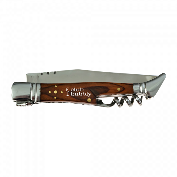 Laguiole Pocket Knife With Knife Sharpener Corkscrew Leather Knife