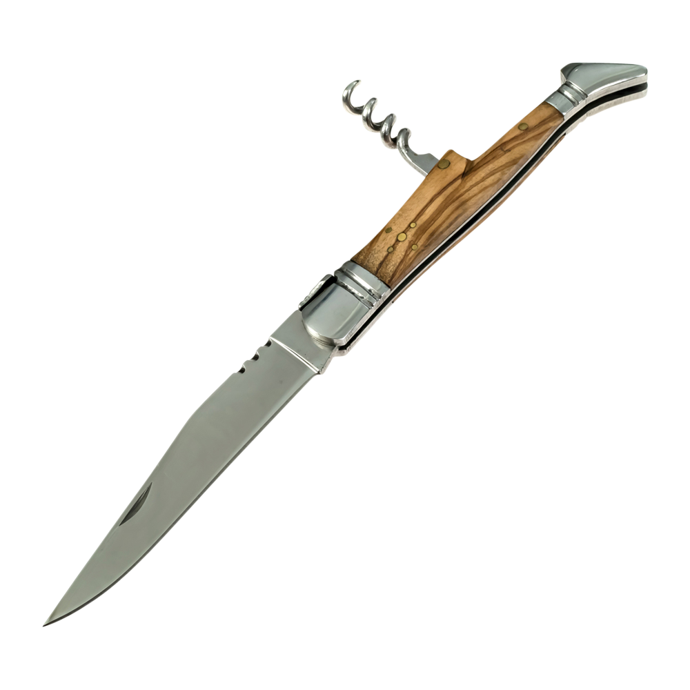 WNG-1163-Laguiole Corkscrew-Pocket-Knife-12-Lightwood Laguiole Corkscrew Pocket Knife