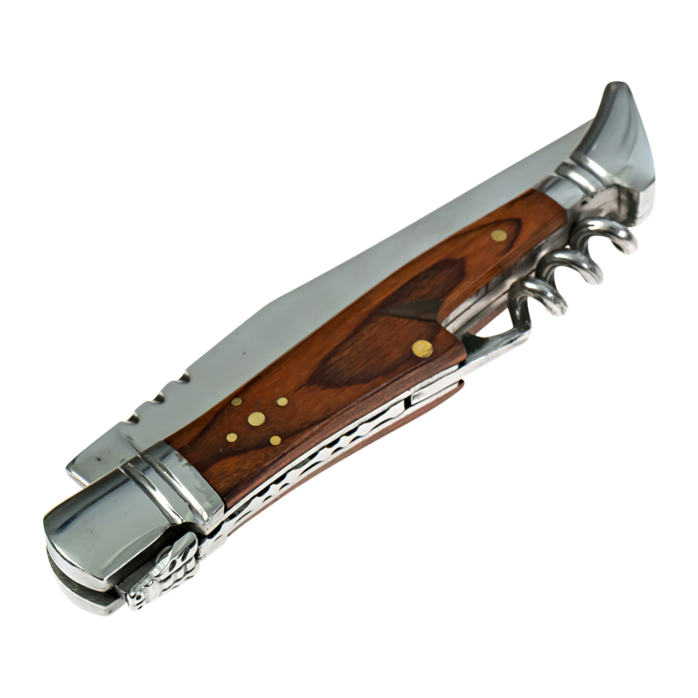 WNG-1163-Laguiole Corkscrew-Pocket-Knife-3-Darkwood Laguiole Corkscrew Pocket Knife