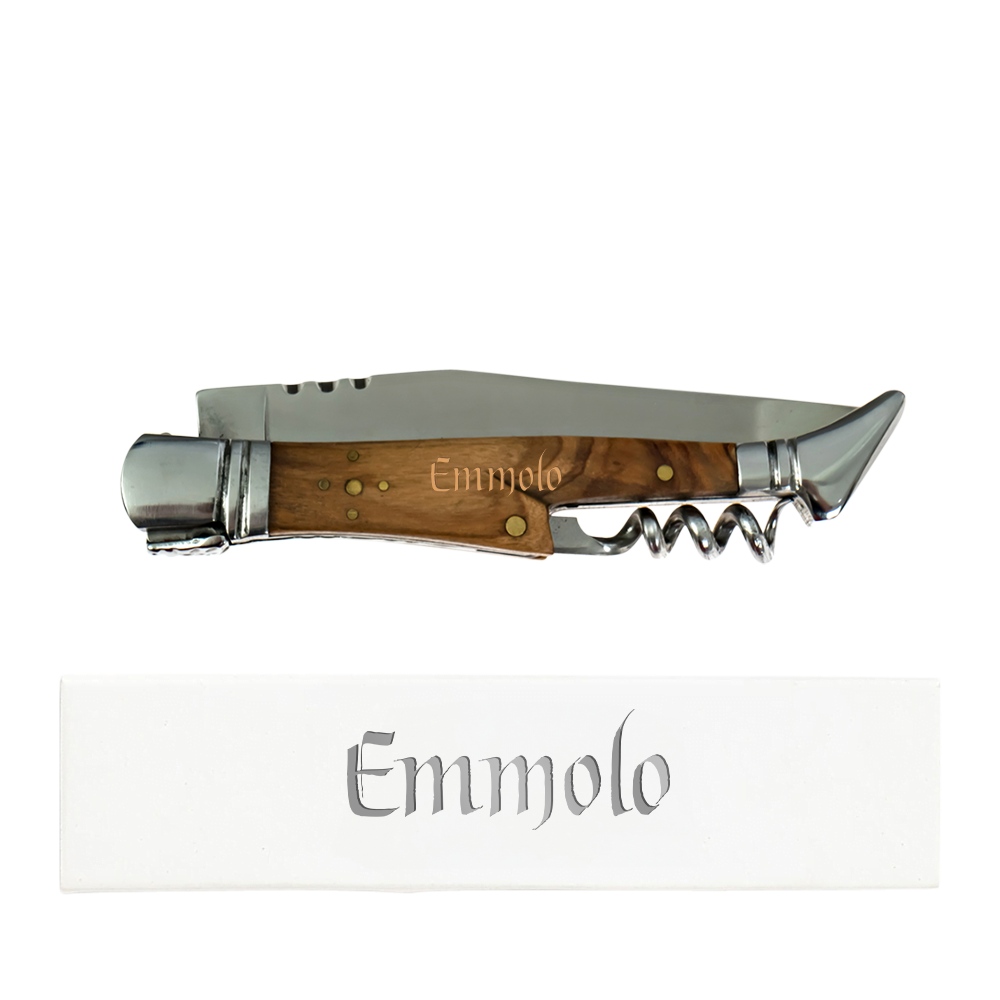 WNG-1163-Laguiole Corkscrew-Pocket-Knife-8-Lightwood-white-box Laguiole Corkscrew Pocket Knife