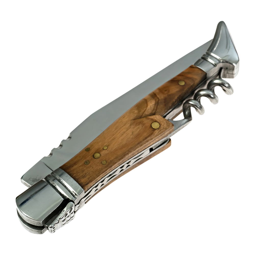 WNG-1163-Laguiole Corkscrew-Pocket-Knife-9-Lightwood Laguiole Corkscrew Pocket Knife