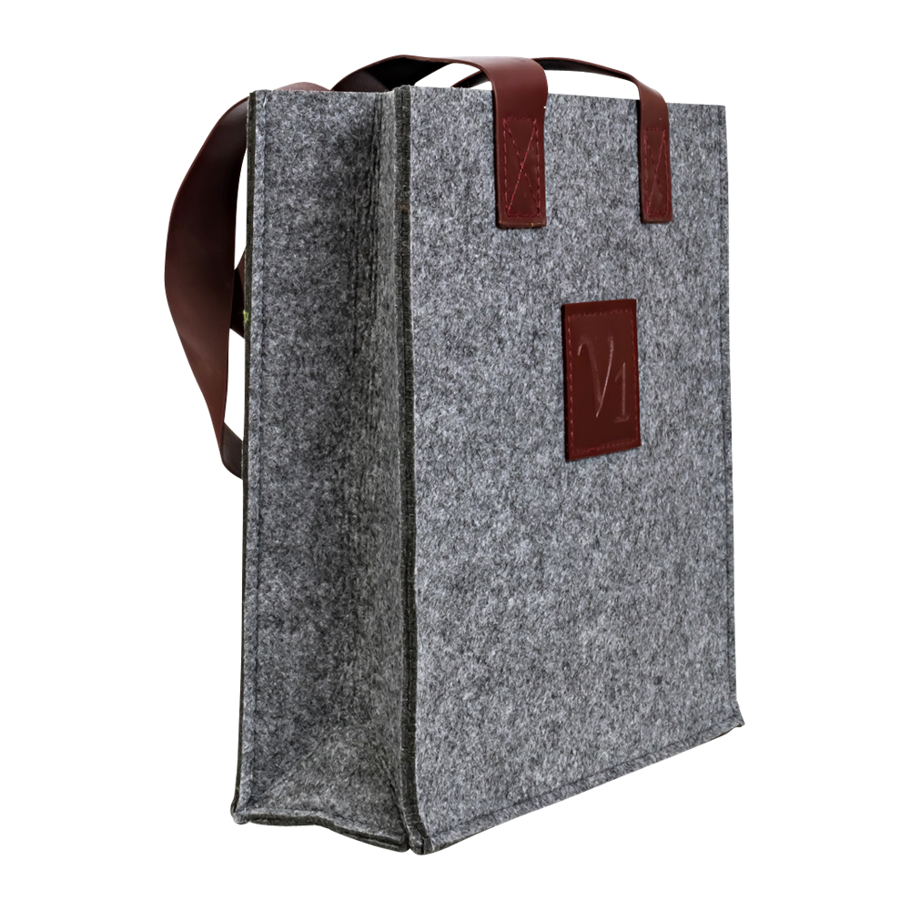 3-Bottle Felt Tote