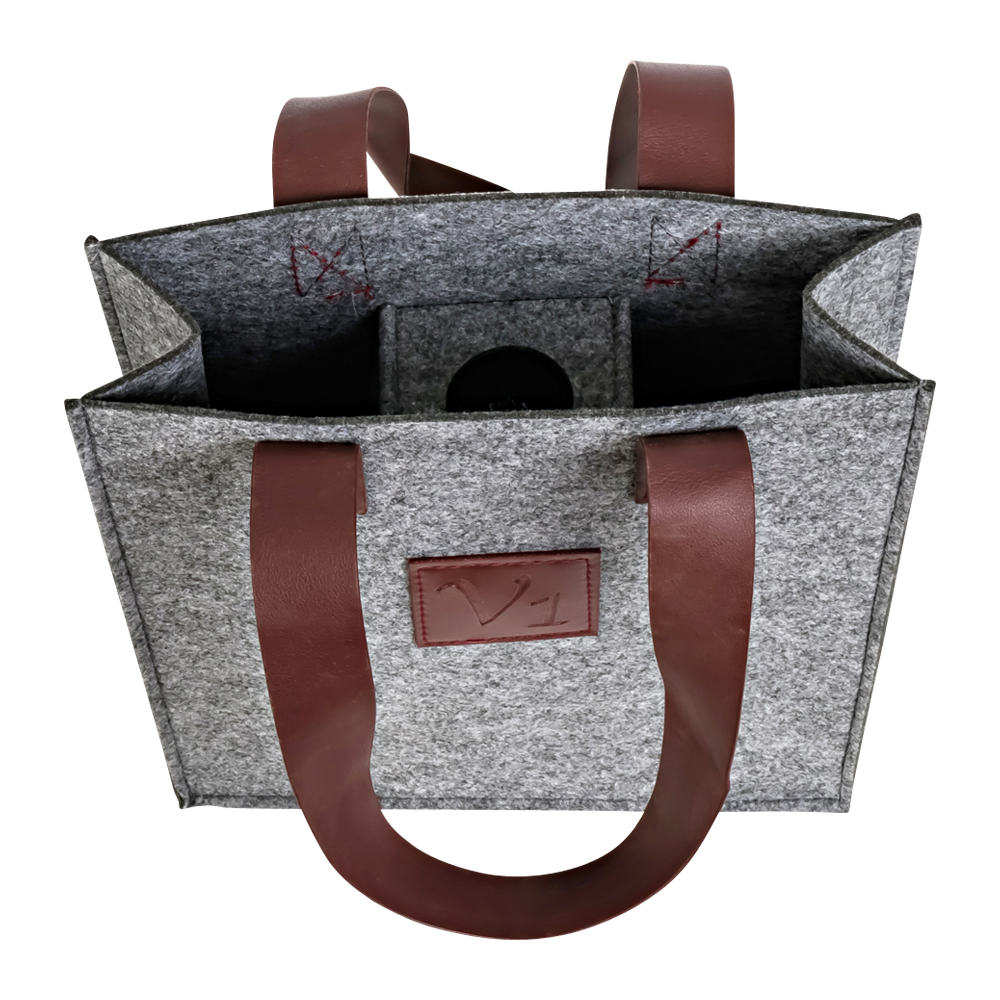 3-Bottle Felt Tote