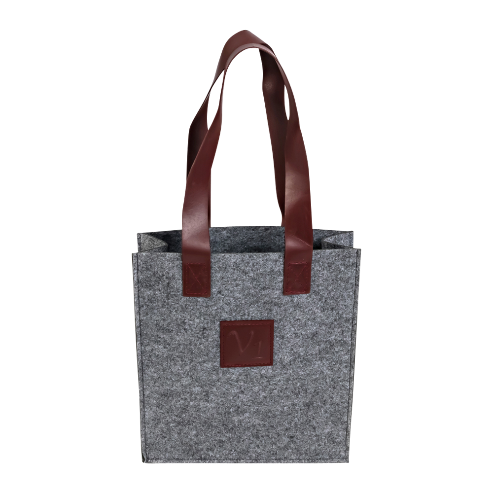 3-Bottle Felt Tote