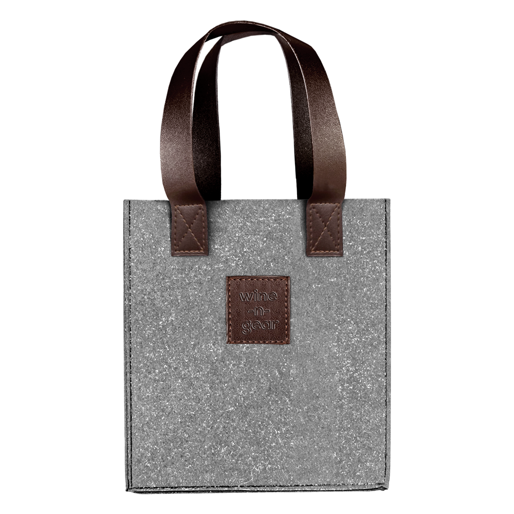 WNG-1167-4-Bottle-Felt-Wine-Tote-10-lightgrey-darkbrown 4-Bottle Felt Tote