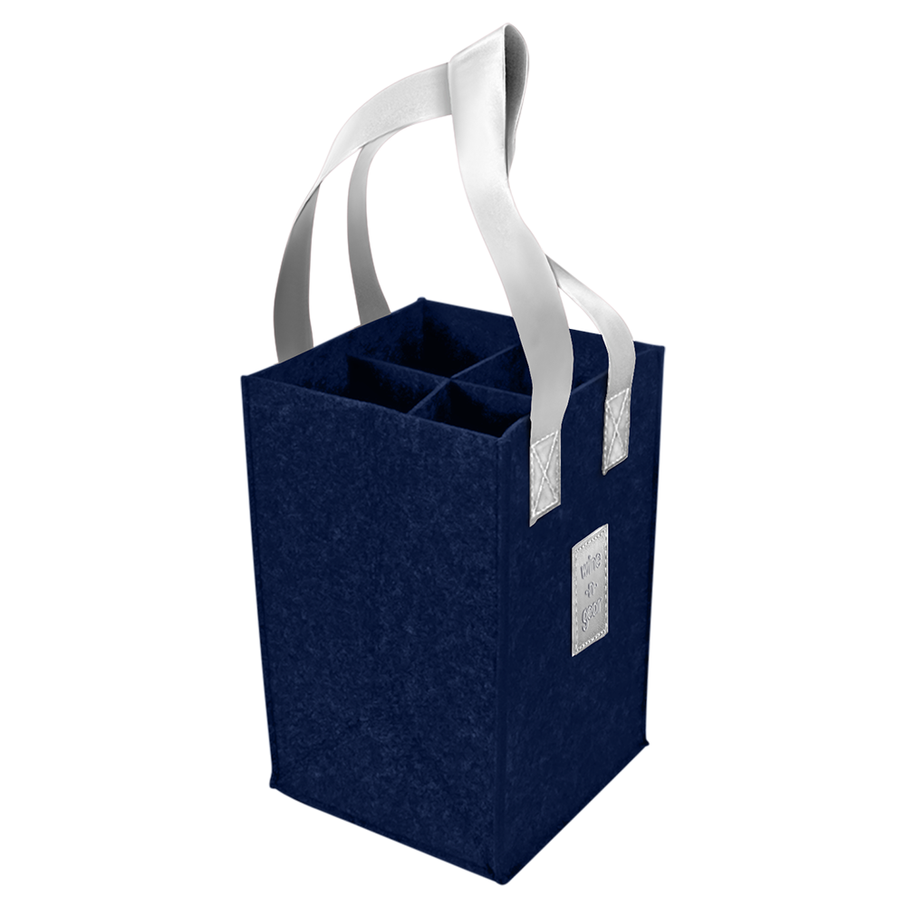 WNG-1167-4-Bottle-Felt-Wine-Tote-11-navy-white 4-Bottle Felt Tote