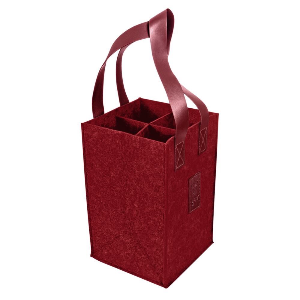 WNG-1167-4-Bottle-Felt-Wine-Tote-13-red-2025 4-Bottle Felt Tote