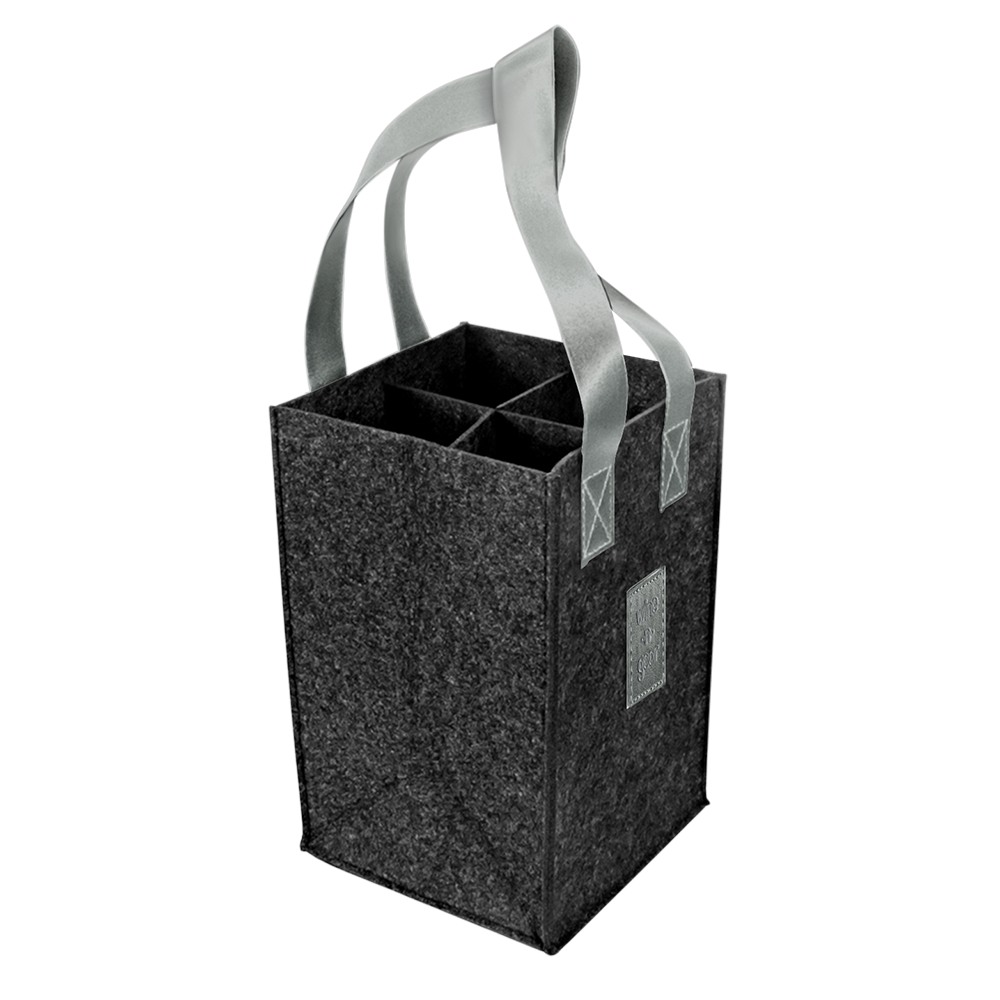 WNG-1167-4-Bottle-Felt-Wine-Tote-7-darkgrey-lightgrey 4-Bottle Felt Tote