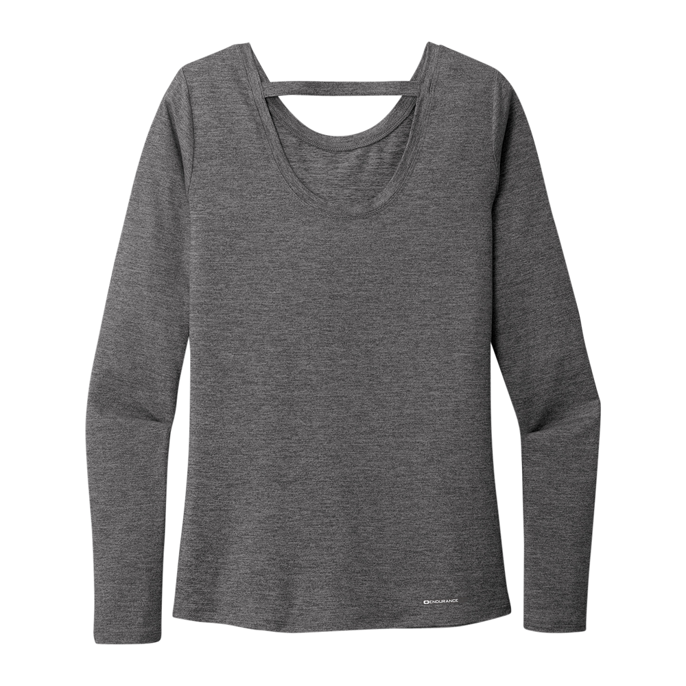 WNG-829-OGIO-ENDURANCE-Ladies-Force-Long-Sleeve-Tee-GrayHeather-6 OGIO® ENDURANCE Ladies Force Long Sleeve Tee