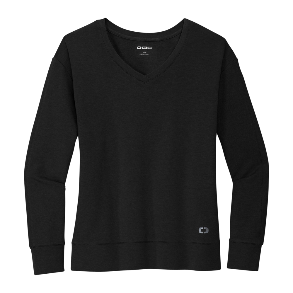 WNG-840-OGIO-Ladies-Luuma-Flex-Long-Sleeve-V-Neck-Black-4 OGIO® Ladies Luuma Flex Long Sleeve V-Neck