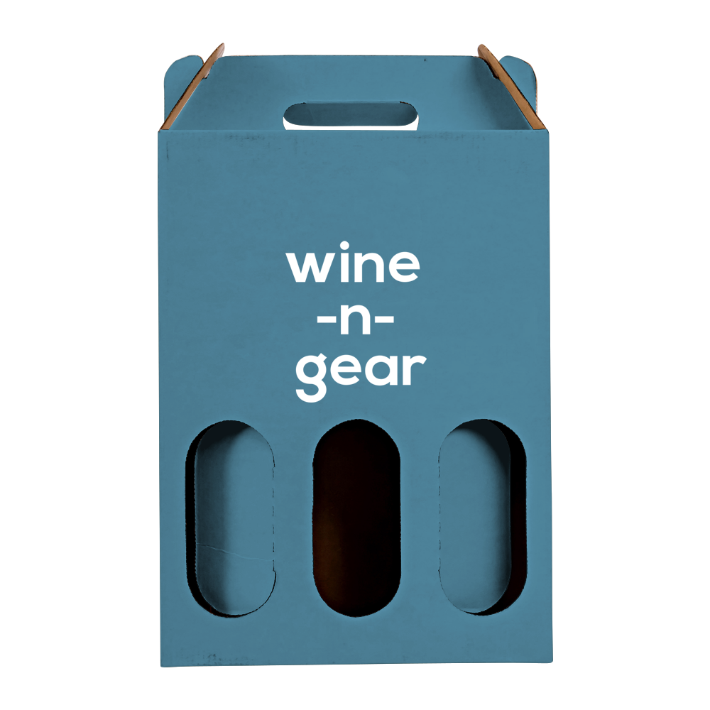 WnG-1156 3-Bottle Cardboard Carrier 7697C 3-Bottle Cardboard Carrier