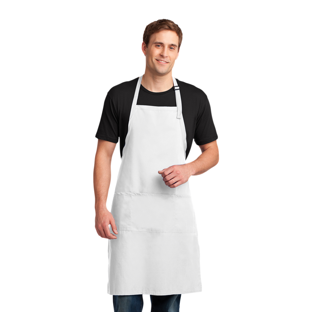 WNG-2021-Port-Authority-Extra-Long-Apron-8-White Port Authority® Easy Care Extra Long Bib Apron with Stain Release