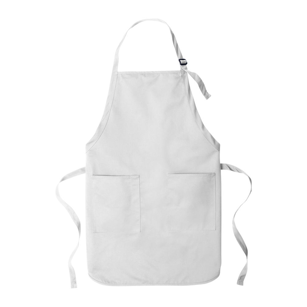 WNG-2031-Port-Authority-Full-Two-Pocket-Apron-13-White Port Authority® Full-Length Two-Pocket Bib Apron