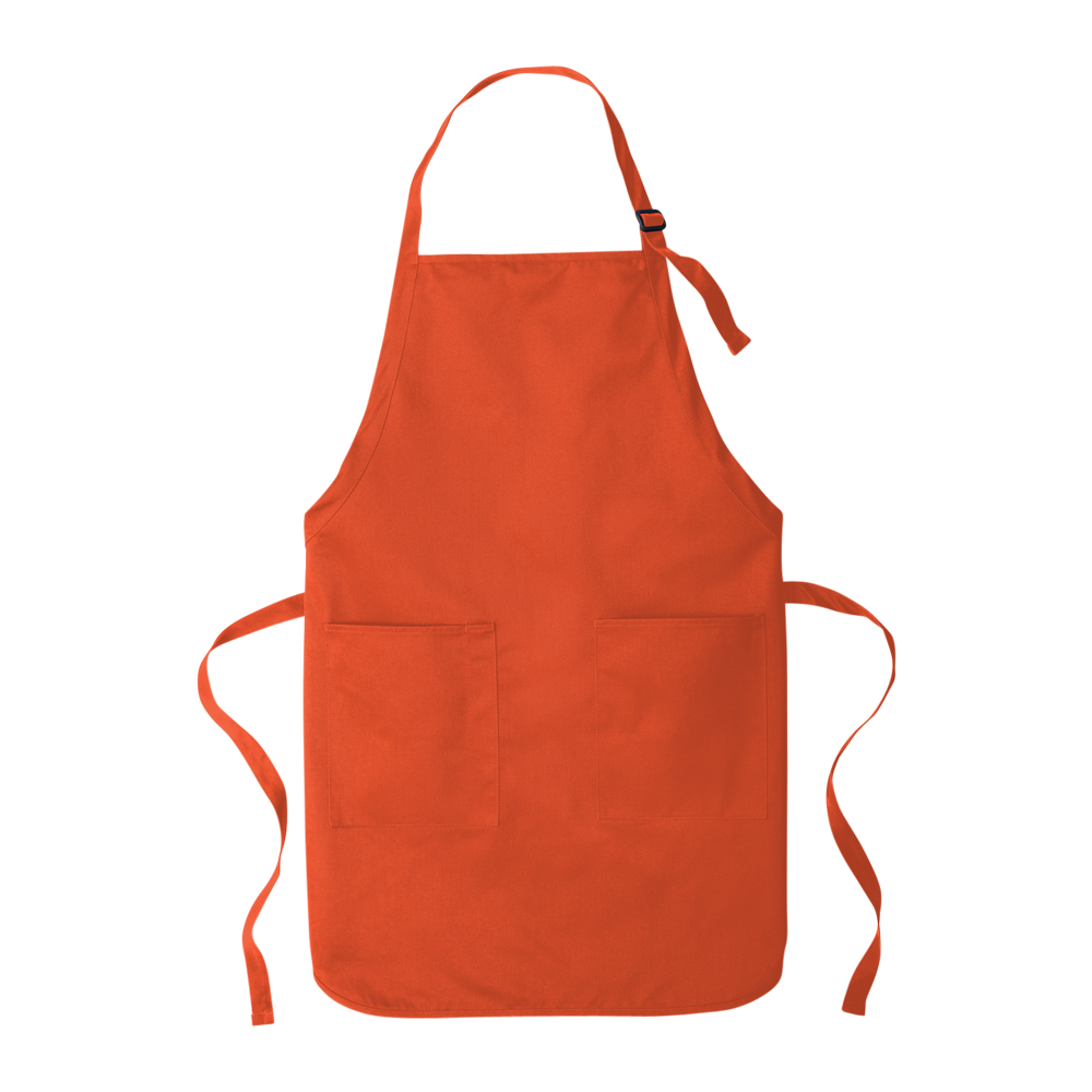 WNG-2031-Port-Authority-Full-Two-Pocket-Apron-9-Orange Port Authority® Full-Length Two-Pocket Bib Apron