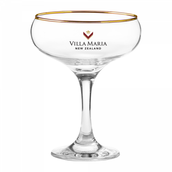 Gold Rimmed Cocktail Coupe Glass