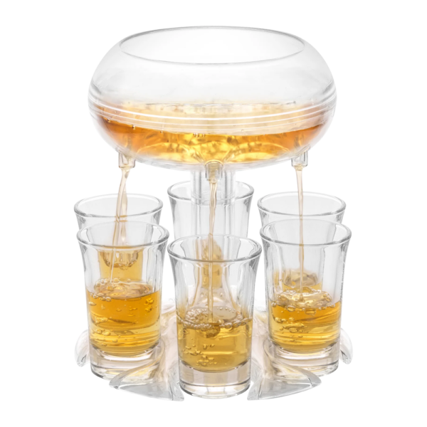 Shot Dispenser and Drinking Glass Set