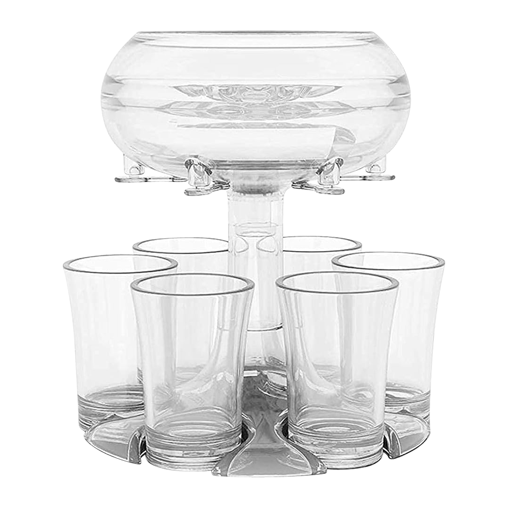 WNG-1562-Dispenser-and-Drinking-Glass-Set-6 Shot Dispenser and Drinking Glass Set
