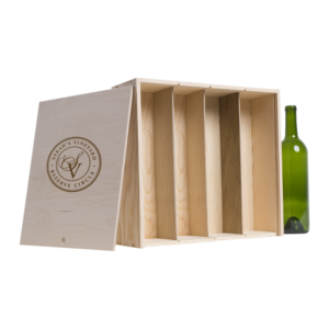 4-Bottle Wood Wine Box