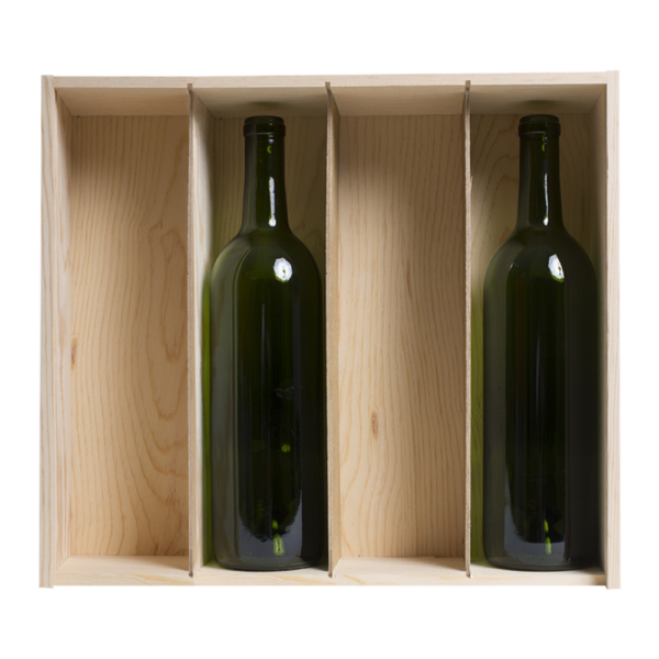 4-Bottle Wood Wine Box