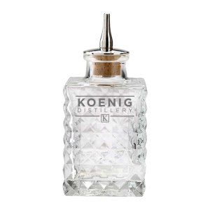 3oz. Glass Bitters Bottle Retro Design