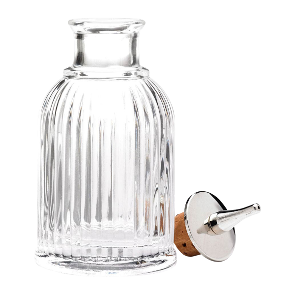 4.4oz. Glass Bitters Bottle Retro Design