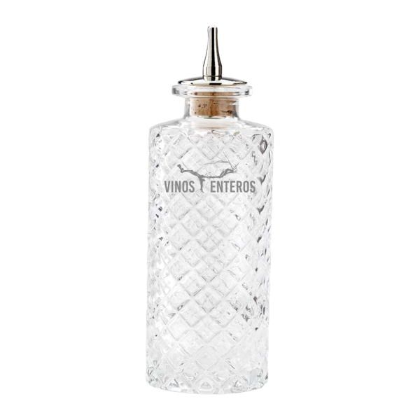 5oz. Glass Bitters Bottle Wide Retro Design