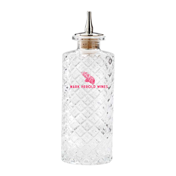 5oz. Glass Bitters Bottle Wide Retro Design