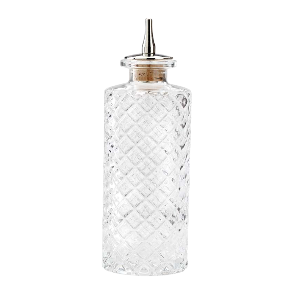 5oz. Glass Bitters Bottle Wide Retro Design