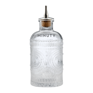 6.8oz. Glass Bitters Bottle Dome Design