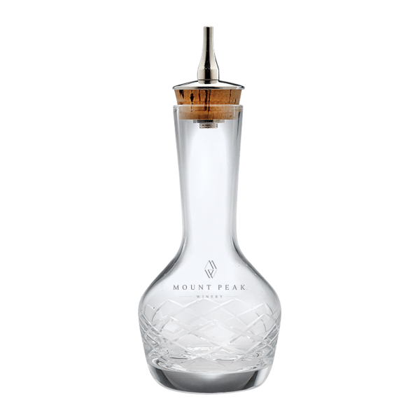 3oz. Glass Bitters Bottle Diamond Design