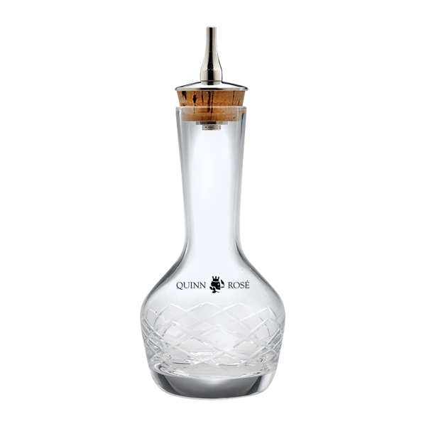 3oz. Glass Bitters Bottle Diamond Design