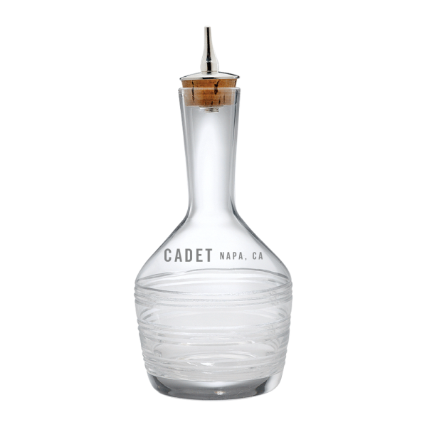 6.8oz. Glass Bitters Bottle Contemporary Design