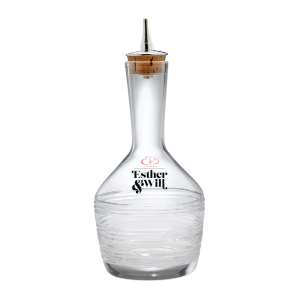 6.8oz. Glass Bitters Bottle Contemporary Design