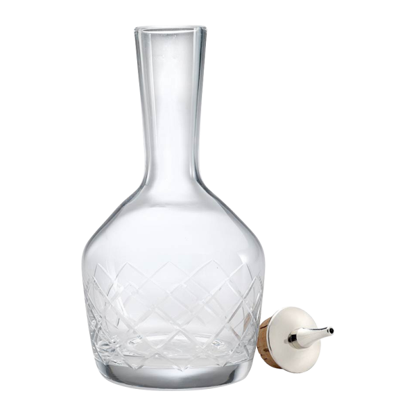 6.8oz. Glass Bitters Bottle Diamond Design