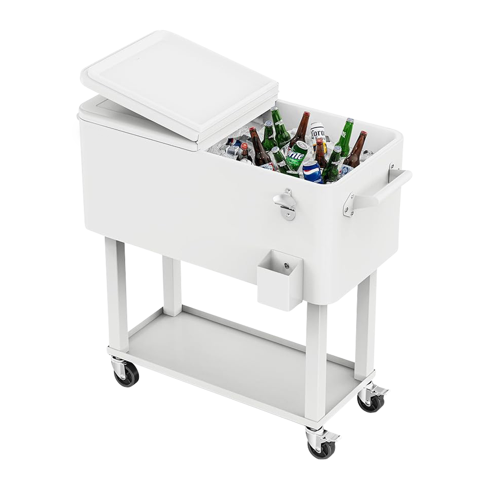 WNG-1763-Rolling-Cart-2-White Rolling Cooler Cart