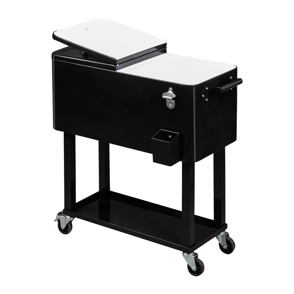 WNG-1763-Rolling-Cart-5-Black Rolling Cooler Cart