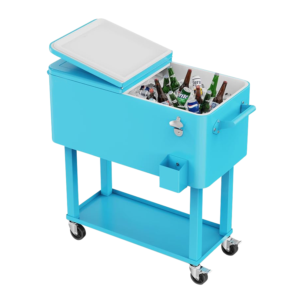 WNG-1763-Rolling-Cart-8-Blue Rolling Cooler Cart