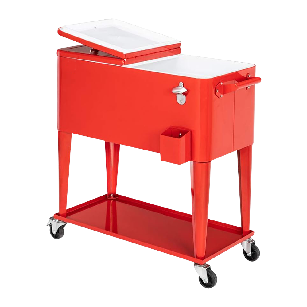 WNG-1763-Rolling-Cart-9-Red Rolling Cooler Cart