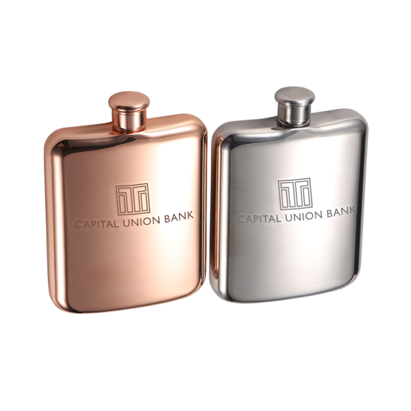 Elegant Stainless Steel Square Flask