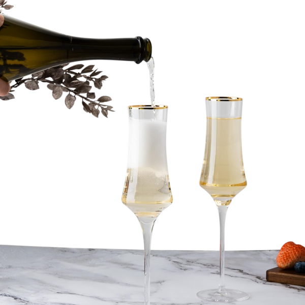 8oz. Gold Rimmed Champagne Flute