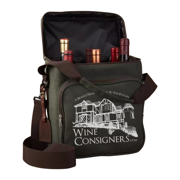 6-Bottle Insulated Canvas Wine Bag