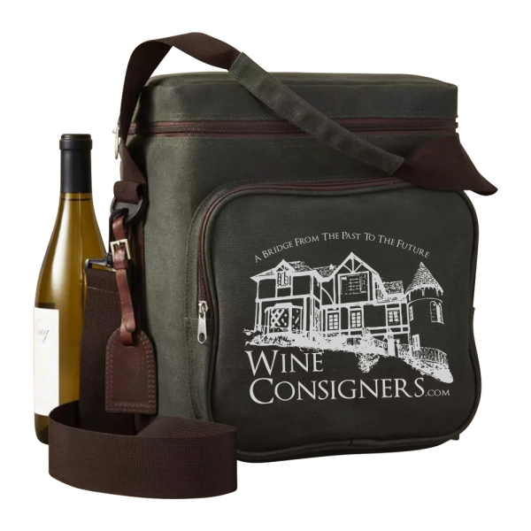 6-Bottle Insulated Canvas Wine Bag