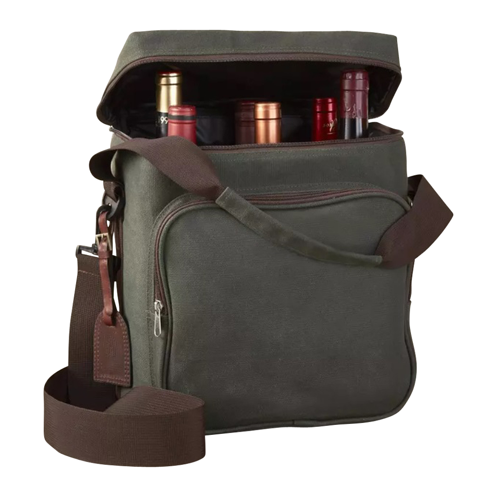 WNG-1834-6-Bottle-Insulated-Canvas-Wine-Bag-5 6-Bottle Insulated Canvas Wine Bag
