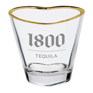 2oz. Gold Rimmed Heart-Shaped Shot Glass