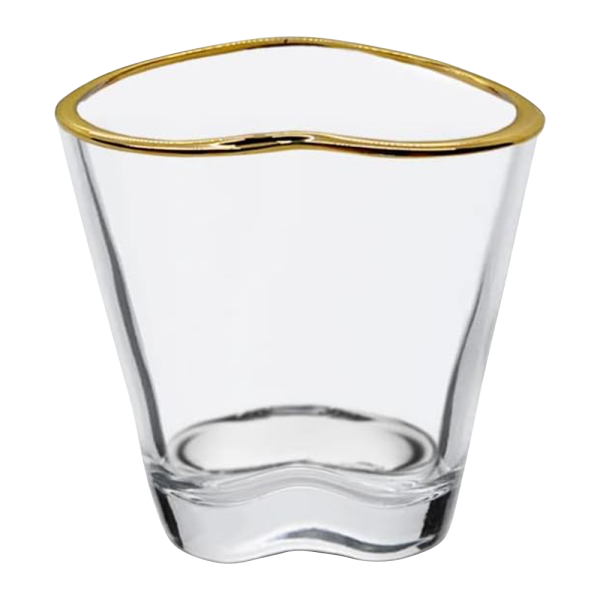 2oz. Gold Rimmed Heart-Shaped Shot Glass