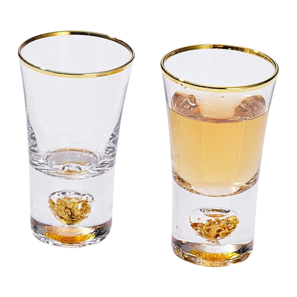 1.5oz. Gold Rimmed Shot Glass