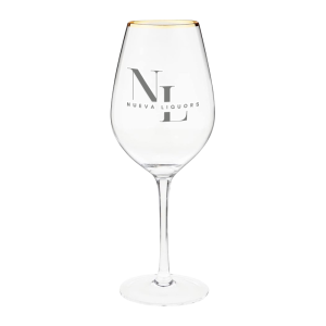 Gold Rimmed Wine Glass 14oz