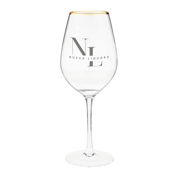 Gold Rimmed Wine Glass 14oz